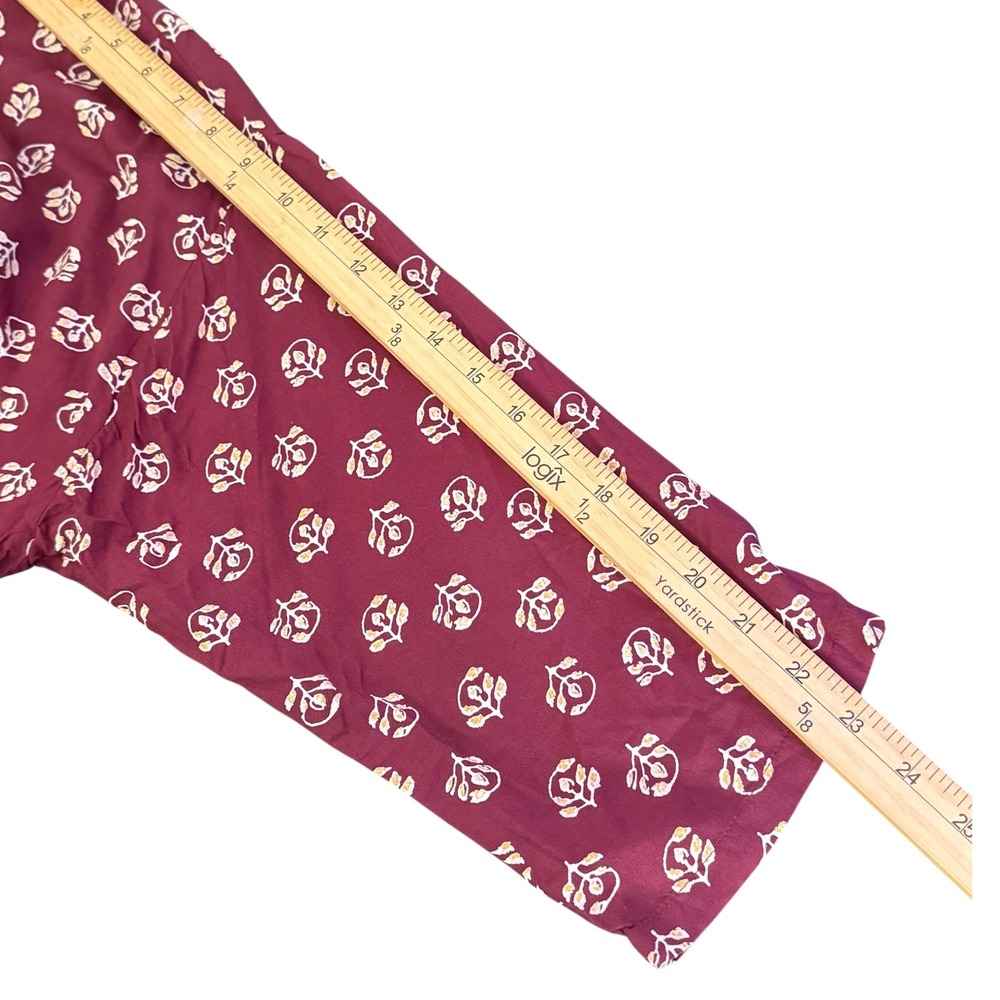 Old Navy Womens‎ XL Short Tunic Dress Floral Print Maroon Casual BOHO Festival - Picture 12 of 12